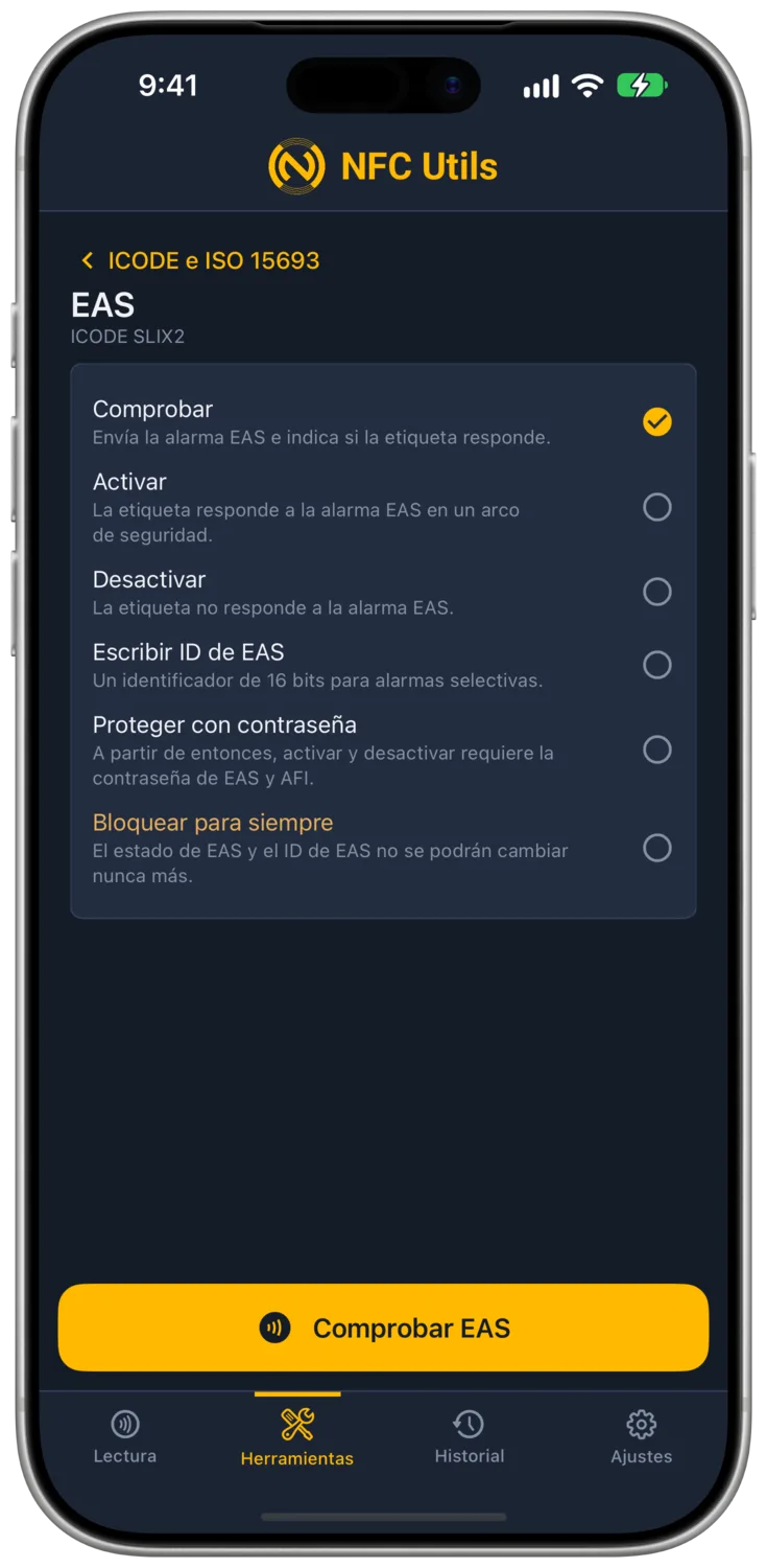La página EAS