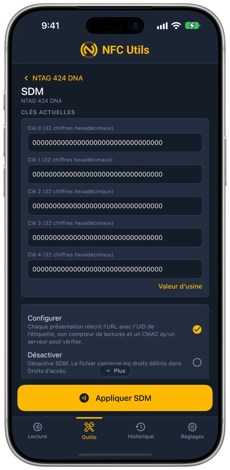 La page Messagerie dynamique sécurisée