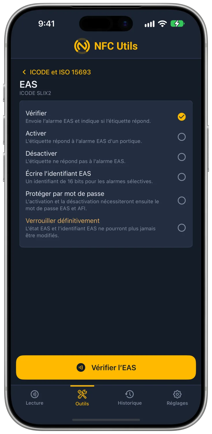 La page EAS